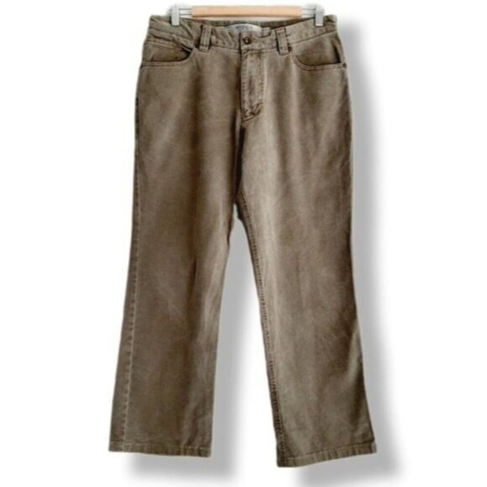 STONES \ Jeans 100% Cotton Straight Khaki Green Men's Pants Sz 34